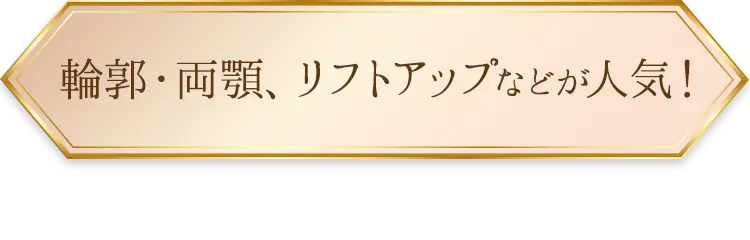 輪郭・両顎 リフトアップ などが人気!