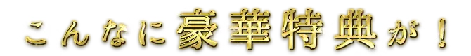 こんなに豪華特典が！！