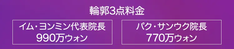 輪郭3点料金